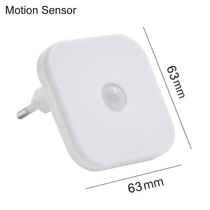 Motion Sensor LED Night Lights EU Plug Dimmable Cabinet Light For Baby Bedside Bedroom Corridor Wireless Night Lamp Lighting - Smoothy Home