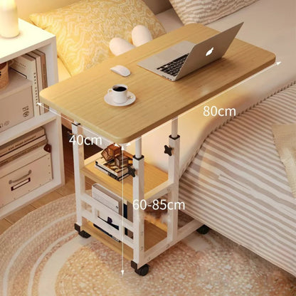 Movable Lifting Bedside Table Multifunctional Wheeled Movable Lifting Table For Bedroom Home Student Dormitory Desk Side Table - Smoothy Home
