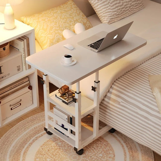 Movable Lifting Bedside Table Multifunctional Wheeled Movable Lifting Table For Bedroom Home Student Dormitory Desk Side Table - Smoothy Home