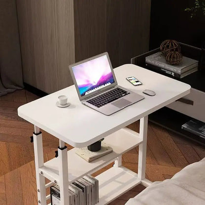 Movable Lifting Bedside Table Multifunctional Wheeled Movable Lifting Table For Bedroom Home Student Dormitory Desk Side Table - Smoothy Home