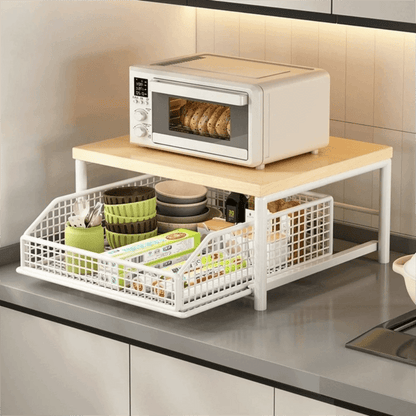 Multi-Functional With Drawers Microwave Stand Space Saving Countertop Storage Multi-Appliance Rack Microwave Rack Toaster Oven - Smoothy Home