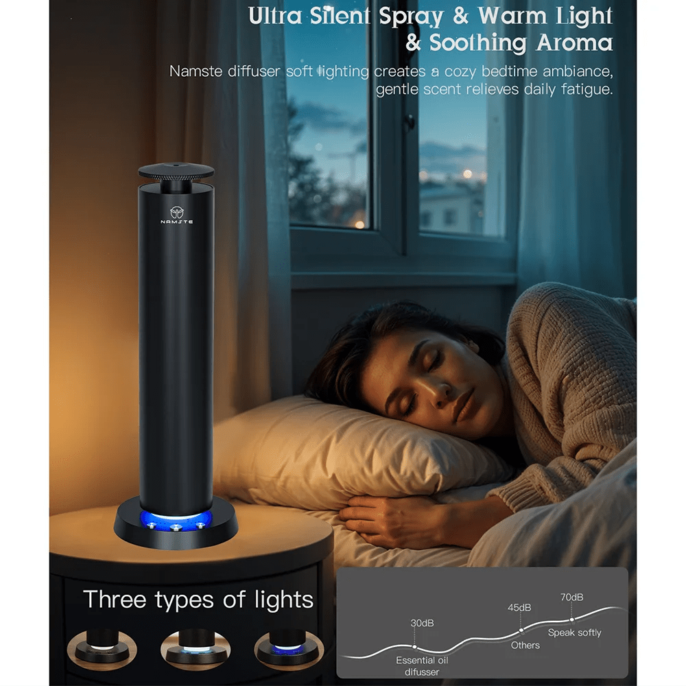 NAMSTE Smart Aroma Diffuser Essential Oil Diffusers Bluetooth Remote Button Control Fragrance Diffuser Scent Air Machine Home - Smoothy Home