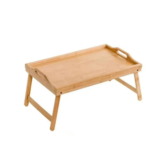 New Folding Table Multifunction Bamboo Dining-table Mini Breakfast Dessert Tray Bedroom - Smoothy Home