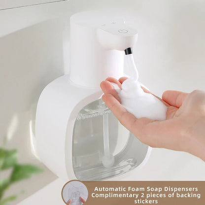 New Wall Mounted Automatic Soap Dispenser Foam Smart Hand Washing Machine 500ml Liquid Rechargeable Bathroom Induction Sensor - Smoothy Home