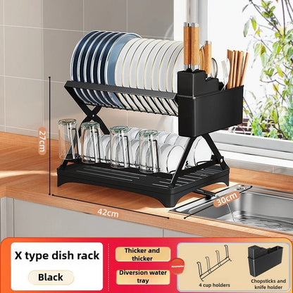 Non Perforated Folding Cabinet with Pull-out Basket Multifunctional Snack Storage Rack Household Kitchen Sink Storage Rack - Smoothy Home