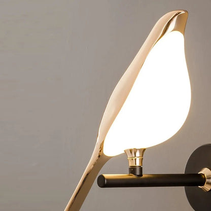 Nordic Golden Bird LED Wall Lights Parlor Bar Creative Wall Lamps Novelty Sconces Bedroom Bedside Lamp Living Room Decoration - Smoothy Home