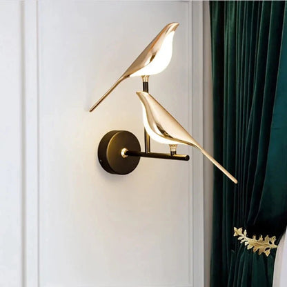 Nordic Golden Bird LED Wall Lights Parlor Bar Creative Wall Lamps Novelty Sconces Bedroom Bedside Lamp Living Room Decoration - Smoothy Home