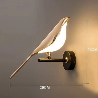 Nordic Golden Bird LED Wall Lights Parlor Bar Creative Wall Lamps Novelty Sconces Bedroom Bedside Lamp Living Room Decoration - Smoothy Home