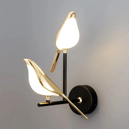 Nordic Golden Bird LED Wall Lights Parlor Bar Creative Wall Lamps Novelty Sconces Bedroom Bedside Lamp Living Room Decoration - Smoothy Home