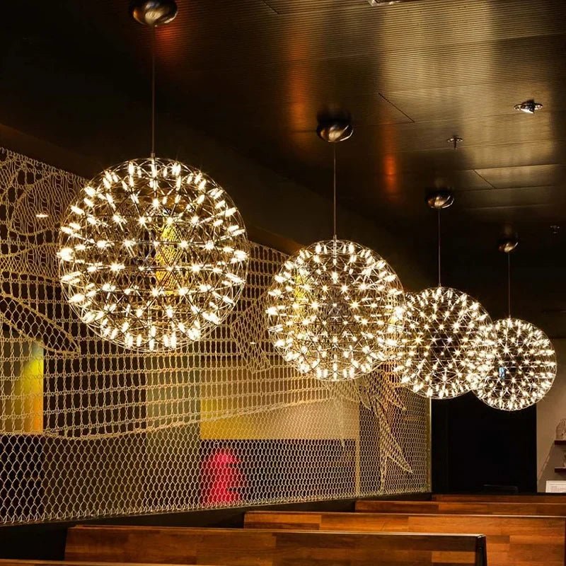 Nordic LEDSpark Ball Chandelier Restaurant Living Room Bedroom Shopping Center Hotel Luxury Pendant Lamp Park Art Decor Lighting - Smoothy Home