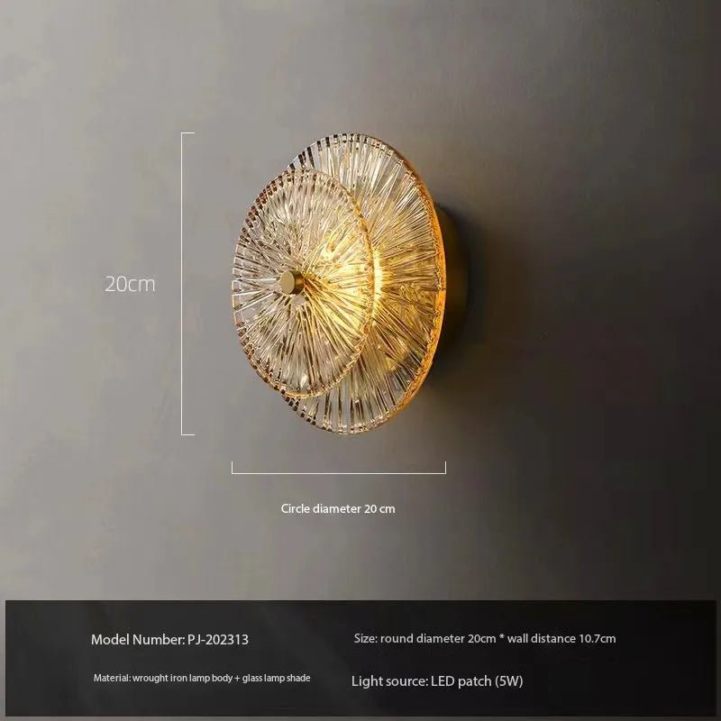 Nordic light luxury modern minimalist living room background wall lamp staircase corridor hotel bedroom bedside lamp - Smoothy Home