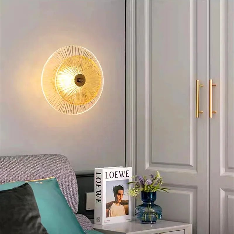 Nordic light luxury modern minimalist living room background wall lamp staircase corridor hotel bedroom bedside lamp - Smoothy Home