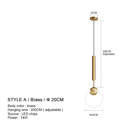 Nordic Luxury LED Restaurant Ceiling Pendant Lights Dining Room Chandelier Fixtures Decor Bar Bedroom Bedside Hanging Lamp Gold - Smoothy Home