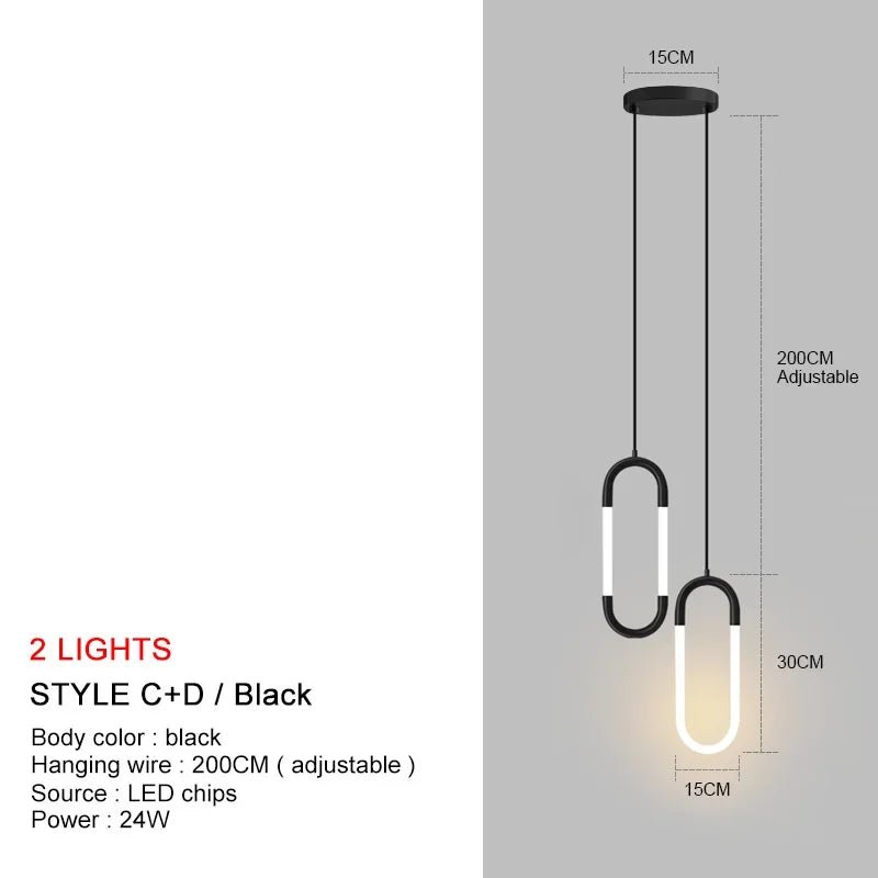 Nordic Luxury LED Restaurant Ceiling Pendant Lights Dining Room Chandelier Fixtures Decor Bar Bedroom Bedside Hanging Lamp Gold - Smoothy Home