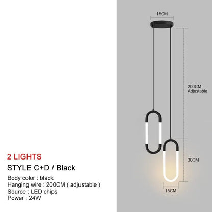 Nordic Luxury LED Restaurant Ceiling Pendant Lights Dining Room Chandelier Fixtures Decor Bar Bedroom Bedside Hanging Lamp Gold - Smoothy Home