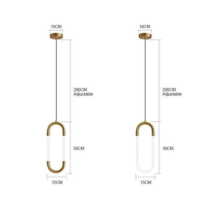 Nordic Luxury LED Restaurant Ceiling Pendant Lights Dining Room Chandelier Fixtures Decor Bar Bedroom Bedside Hanging Lamp Gold - Smoothy Home