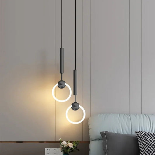 Nordic Luxury LED Restaurant Ceiling Pendant Lights Dining Room Chandelier Fixtures Decor Bar Bedroom Bedside Hanging Lamp Gold - Smoothy Home