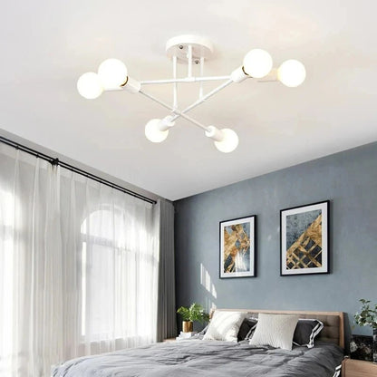 Nordic Minimalist Pendant Light Ceiling Lamp LED Chandelier Suitable for Bedrooms Living Rooms Black Gold Lighting Decoration - Smoothy Home