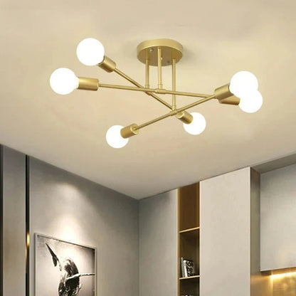 Nordic Minimalist Pendant Light Ceiling Lamp LED Chandelier Suitable for Bedrooms Living Rooms Black Gold Lighting Decoration - Smoothy Home