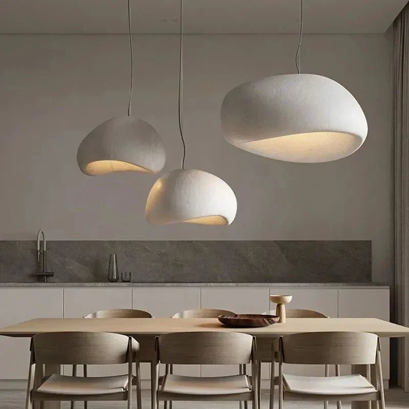 Nordic Minimalist Wabi-Sabi E27 LED Pendant Lights Modern Ceiling Chandelier For Dining Room Bedroom Bar Loft Home Hanging Lamp - Smoothy Home