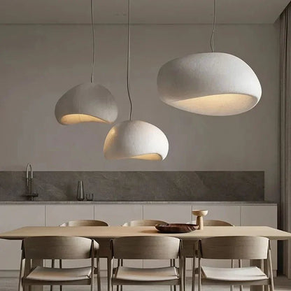 Nordic Minimalist Wabi-Sabi E27 LED Pendant Lights Modern Ceiling Chandelier For Dining Room Bedroom Bar Loft Home Hanging Lamp - Smoothy Home