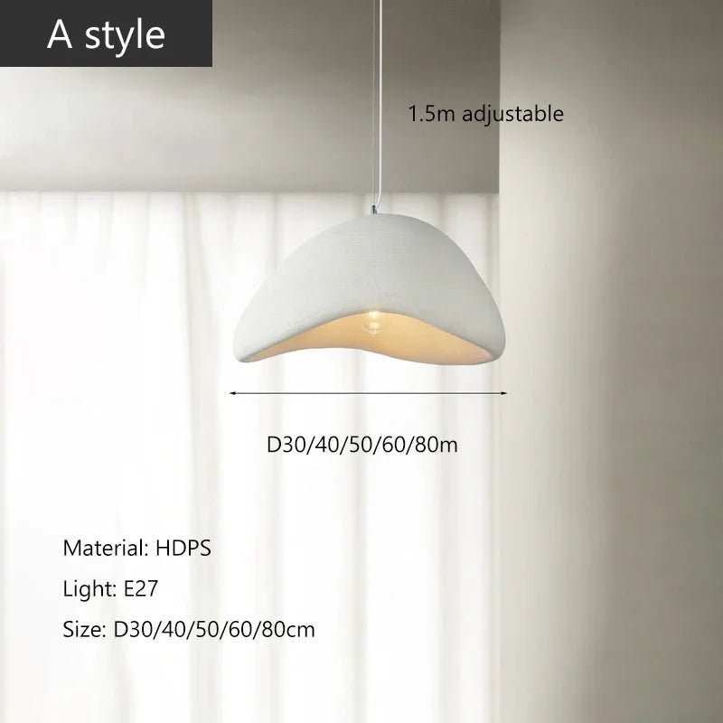Nordic Minimalist Wabi-Sabi E27 LED Pendant Lights Modern Ceiling Chandelier For Dining Room Bedroom Bar Loft Home Hanging Lamp - Smoothy Home