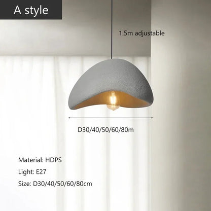 Nordic Minimalist Wabi-Sabi E27 LED Pendant Lights Modern Ceiling Chandelier For Dining Room Bedroom Bar Loft Home Hanging Lamp - Smoothy Home