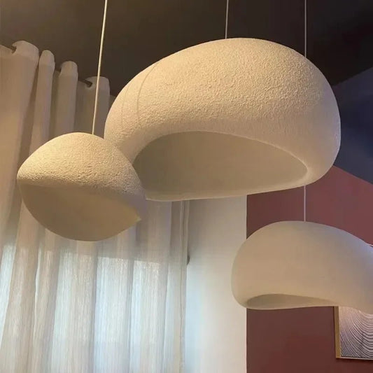Nordic Minimalist Wabi-Sabi E27 LED Pendant Lights Modern Ceiling Chandelier For Dining Room Bedroom Bar Loft Home Hanging Lamp - Smoothy Home