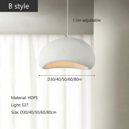 Nordic Minimalist Wabi-Sabi E27 LED Pendant Lights Modern Ceiling Chandelier For Dining Room Bedroom Bar Loft Home Hanging Lamp - Smoothy Home