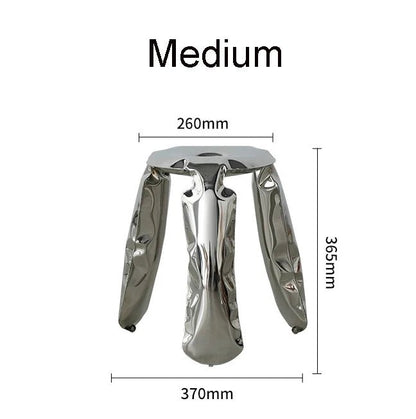 Nordic Modern Classic Stainless Steel Low Stool Plopp Chair Creative Minimalist Footstool - Smoothy Home