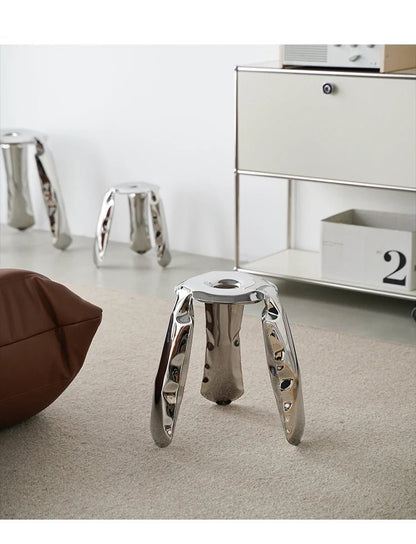 Nordic Modern Classic Stainless Steel Low Stool Plopp Chair Creative Minimalist Footstool - Smoothy Home