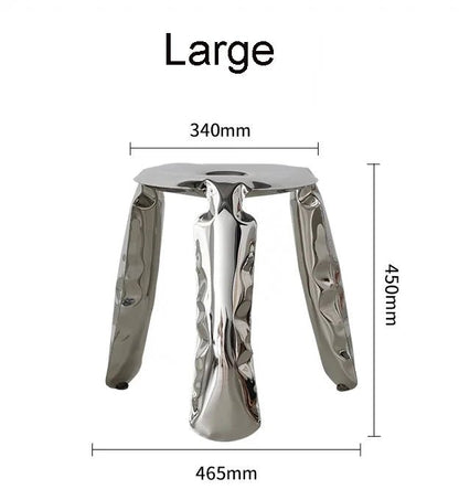 Nordic Modern Classic Stainless Steel Low Stool Plopp Chair Creative Minimalist Footstool - Smoothy Home