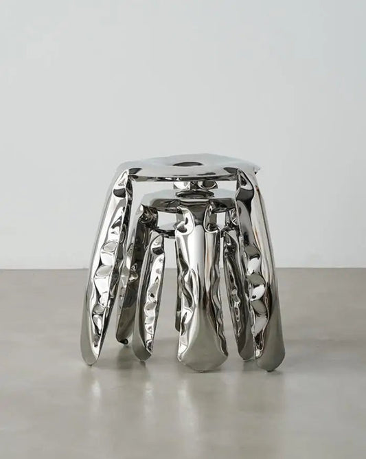 Nordic Modern Classic Stainless Steel Low Stool Plopp Chair Creative Minimalist Footstool - Smoothy Home