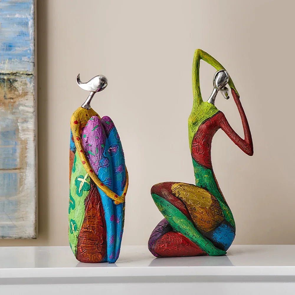 Nordic Style Creative Abstract Home Decoration Figure Sculpture Living Room Modern Art Figurine Desk Decoration Christmas Gifts - Smoothy Home