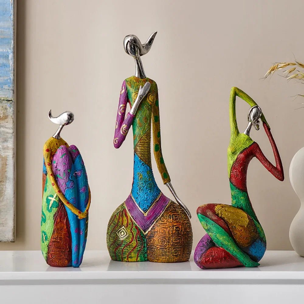 Nordic Style Creative Abstract Home Decoration Figure Sculpture Living Room Modern Art Figurine Desk Decoration Christmas Gifts - Smoothy Home
