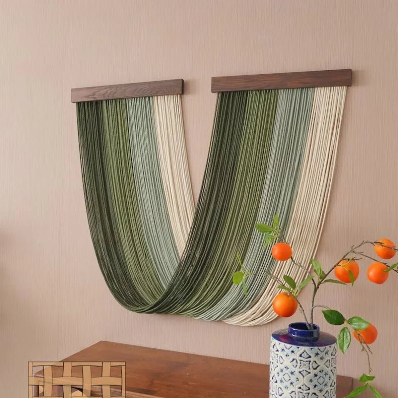 Nordic style Wall Hanging Boho Decor Tassel Hand-Woven Curtain Tapestry Hand-Woven Curtain Tapestry Wall Hanging Pratical - Smoothy Home