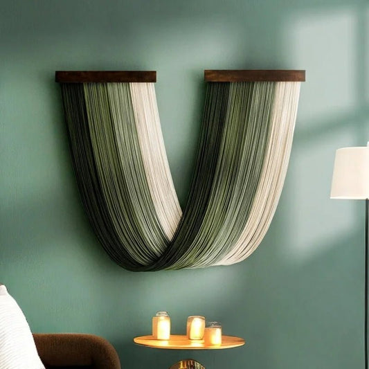 Nordic style Wall Hanging Boho Decor Tassel Hand-Woven Curtain Tapestry Hand-Woven Curtain Tapestry Wall Hanging Pratical - Smoothy Home