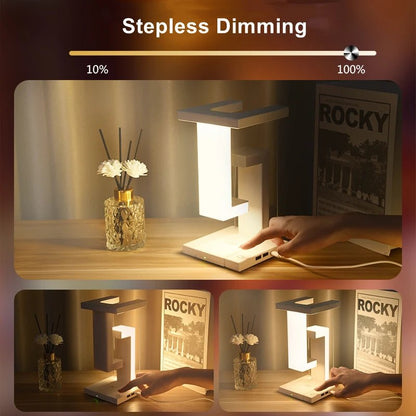 Novelty floating lamp with 10 W detachable wireless charger decorative light for bedroom/office - Smoothy Home