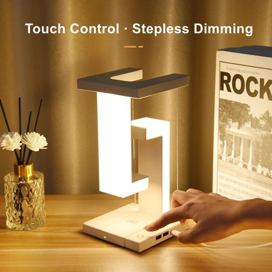 Novelty floating lamp with 10 W detachable wireless charger decorative light for bedroom/office - Smoothy Home