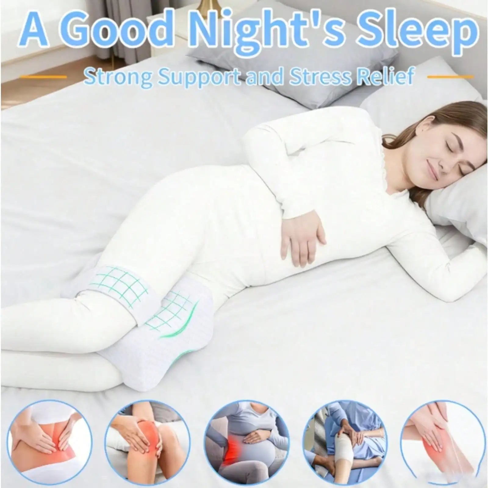 Orthopedic Memory Foam Knee Pillow - Smoothy Home