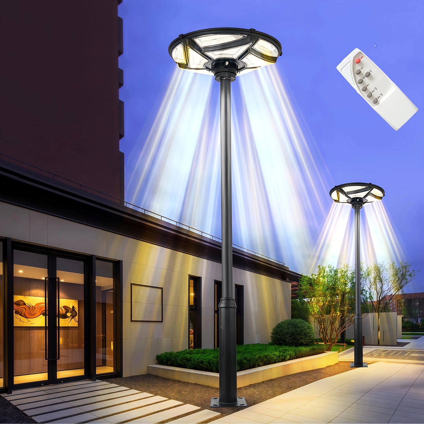 Outdoor integrated solar garden lamp human body induction landscape lamp UFO solar street lamp - Smoothy Home