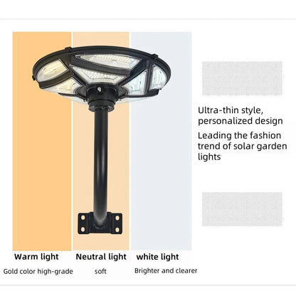 Outdoor integrated solar garden lamp human body induction landscape lamp UFO solar street lamp - Smoothy Home