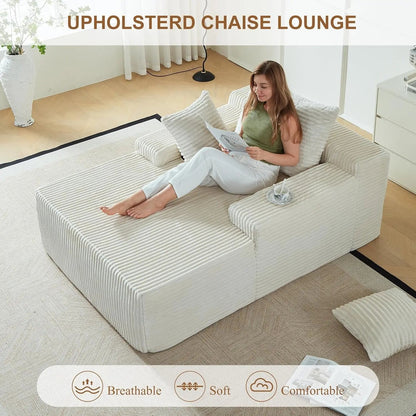 Oversized Corduroy Sofa Bed - Smoothy Home