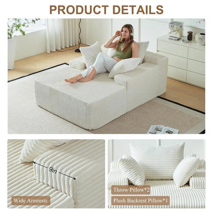Oversized Corduroy Sofa Bed - Smoothy Home
