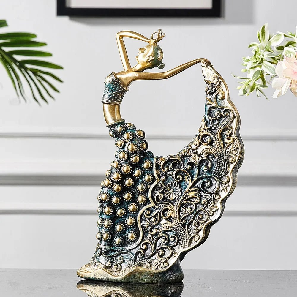 Peacock Dancer Model Luxury Atmosphere Decoration Home Living Room Decoration Ceramic Abstract Sculpture Art Decoration Statue - Smoothy Home