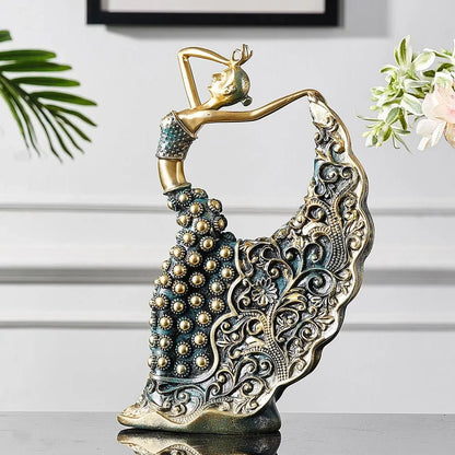 Peacock Dancer Model Luxury Atmosphere Decoration Home Living Room Decoration Ceramic Abstract Sculpture Art Decoration Statue - Smoothy Home