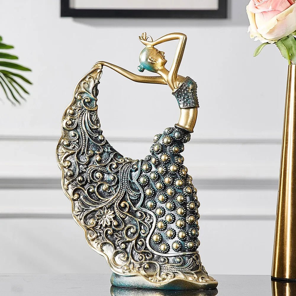 Peacock Dancer Model Luxury Atmosphere Decoration Home Living Room Decoration Ceramic Abstract Sculpture Art Decoration Statue - Smoothy Home