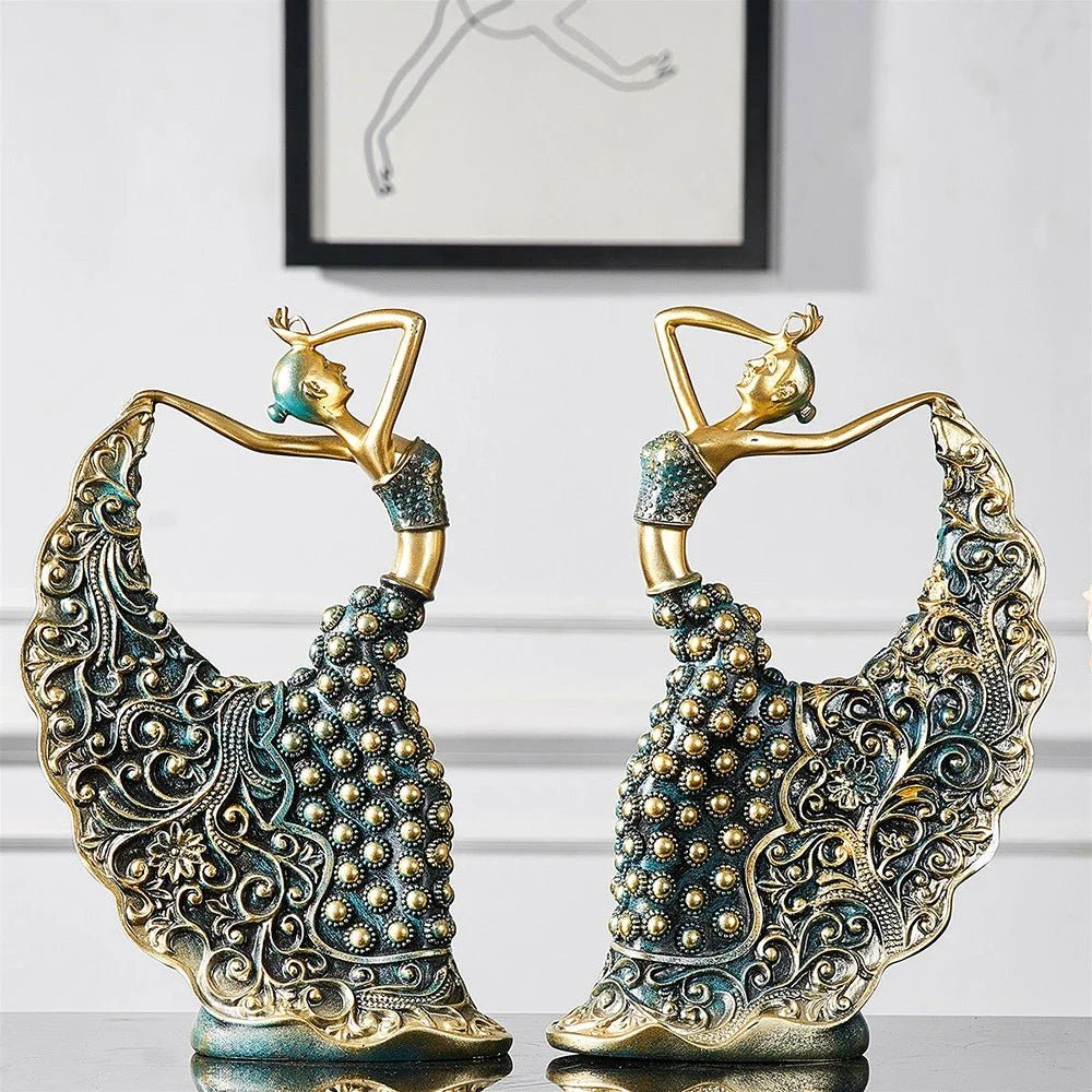 Peacock Dancer Model Luxury Atmosphere Decoration Home Living Room Decoration Ceramic Abstract Sculpture Art Decoration Statue - Smoothy Home