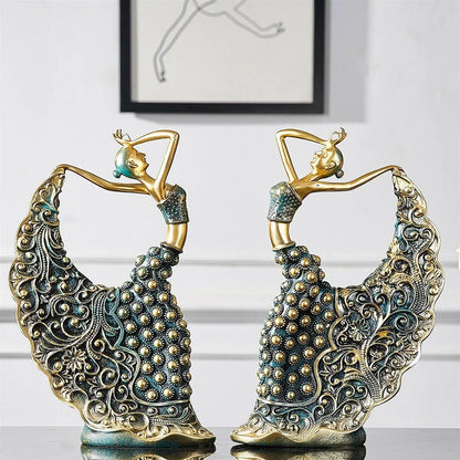 Peacock Dancer Model Luxury Atmosphere Decoration Home Living Room Decoration Ceramic Abstract Sculpture Art Decoration Statue - Smoothy Home