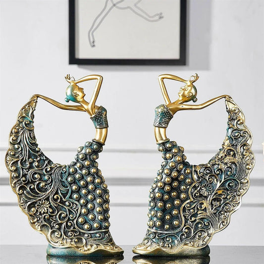 Peacock Dancer Model Luxury Atmosphere Decoration Home Living Room Decoration Ceramic Abstract Sculpture Art Decoration Statue - Smoothy Home